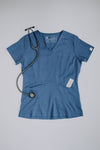 Haut d'uniforme médical à 3 poches pour femmes